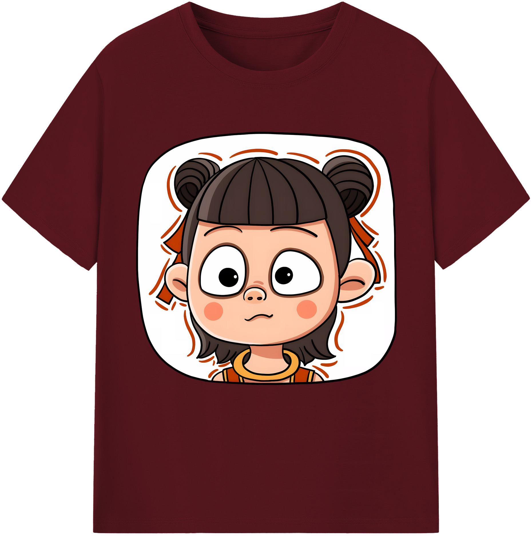 （画像用） Ne Zha 2 ナタ 魔童の大暴れ 綿100％半袖Tシャツ（フロントプリント）